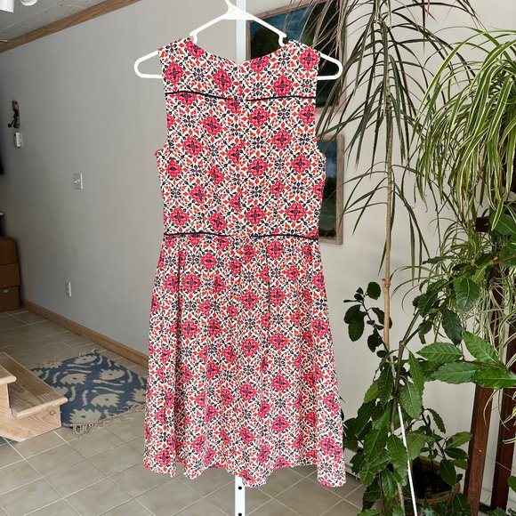 J Crew California Poppy 100% Silk Sleveless Dress - Picture 5 of 5